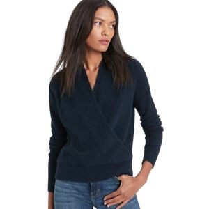Banana Republic Aire Wrap Front Sweater (Navy)